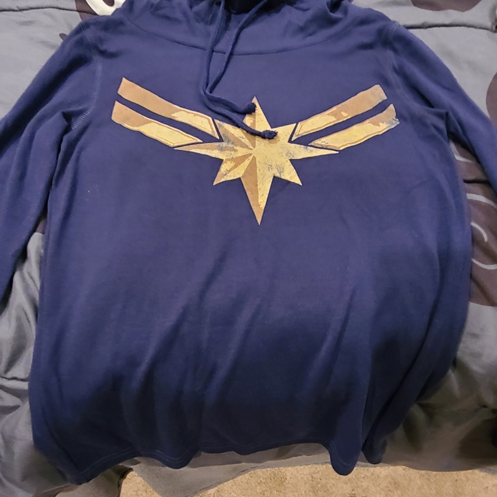 Women's Cowl neck Captain Marvel Shirt S